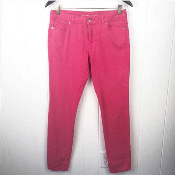 MICHAEL Michael Kors Denim - Michael Michael Kors Hot Pink Skinny Jeans 4